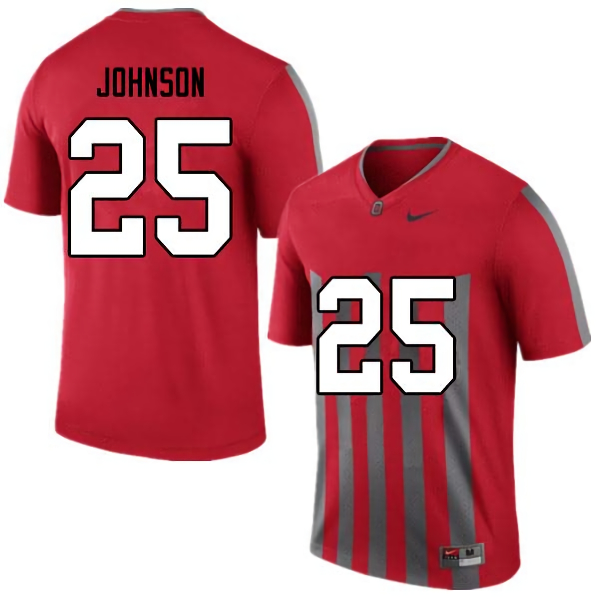 Xavier Johnson Ohio State Buckeyes Men's NCAA #25 Nike Retro College Stitched Football Jersey DSF5856XX